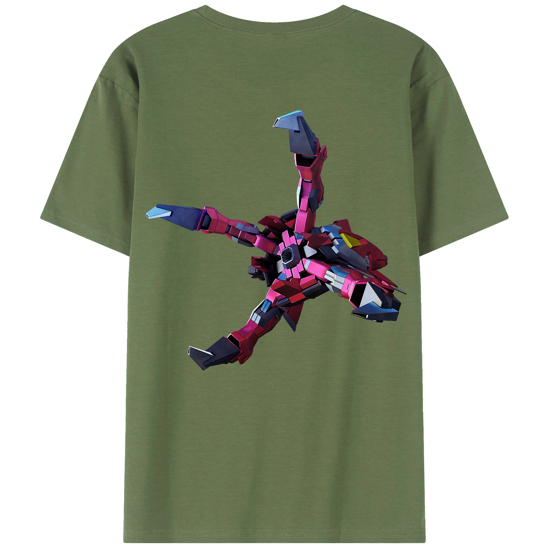（画像用） 機動戦士ガンダム Mobile Suit Gundam 綿100％ メンズ半袖Tシャツ（バックプリント） 通気性